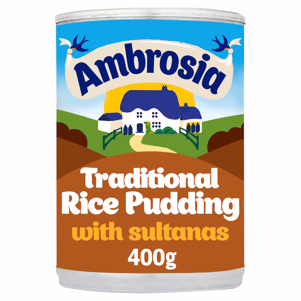 Ambrosia Creamed Rice Sultanas & Nutmeg 400G Tin