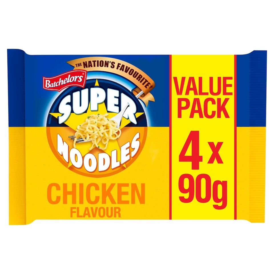 Batchelors Super Noodles Chicken 4 Pack 360G