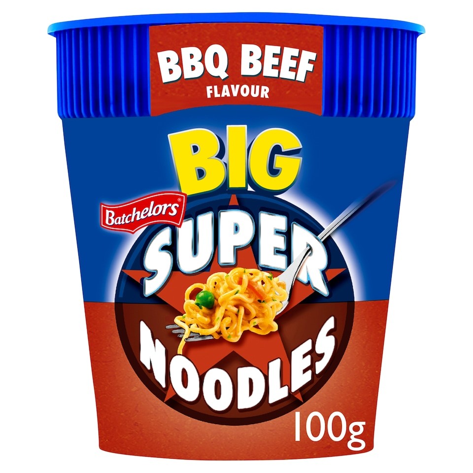 Batchelors Big Super Noodles Bbq Beef Flavoured 100G