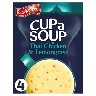 Batchelors Cup a Soup Thai Chicken & Lemongrass 4 Instant Soup Sachets 88g