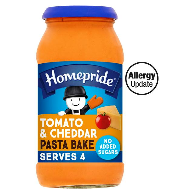 Homepride No Added Sugar Pasta Bake Sauce Tomato & Cheddar Cheese 485g