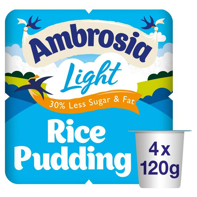 Ambrosia Light Rice Pudding Dessert Pots 4 x 120g
