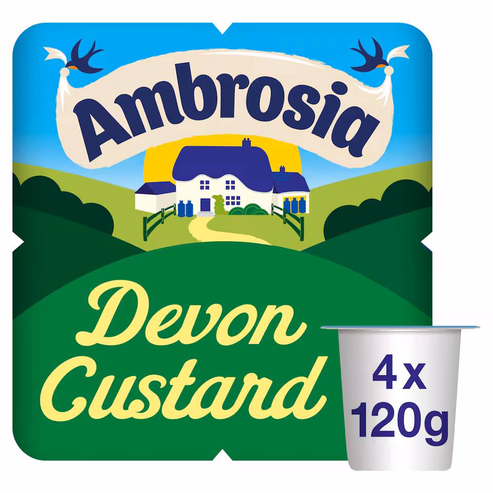 Ambrosia Ready To Eat Devon Custard 4 X 120G