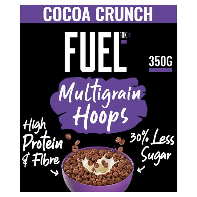 FUEL10K Chocolate Multigrain Hoops High Protein Breakfast Cereal 350g