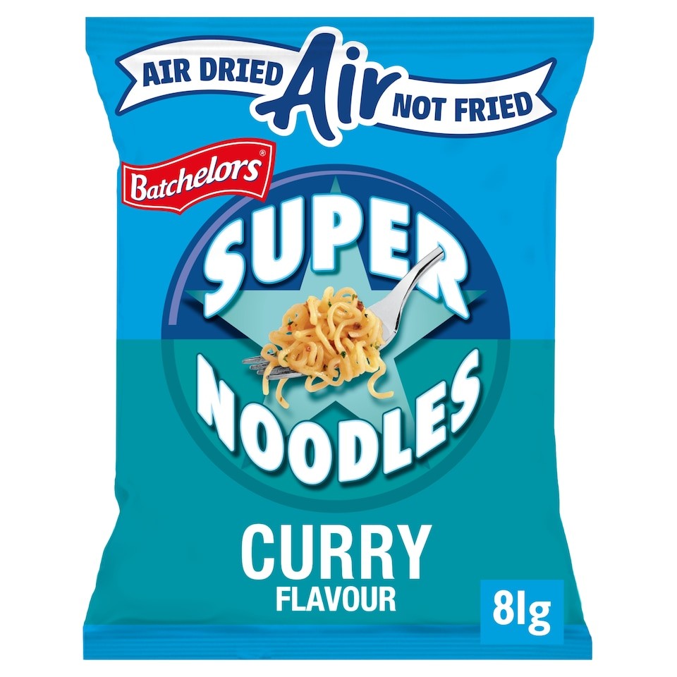 Batchelors Super Noodles Air Dried Low Fat Curry Instant Noodles 81g