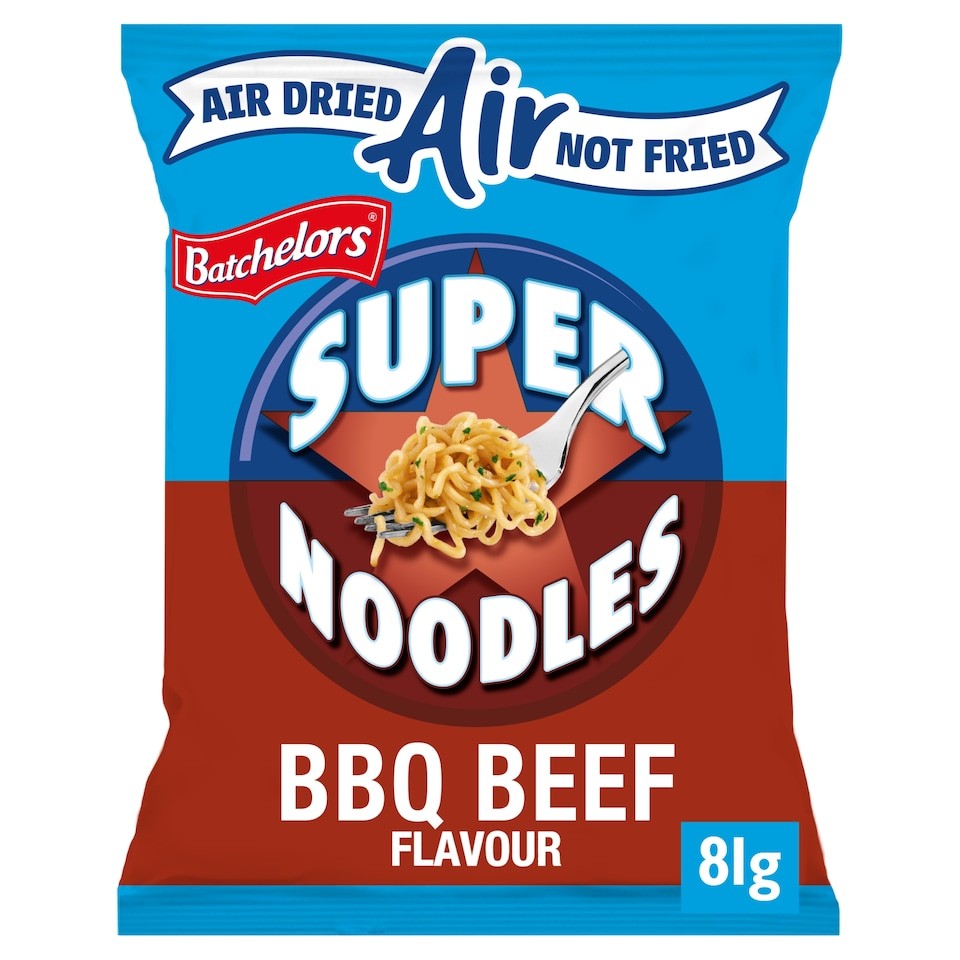 Batchelors Super Noodles Air Dried Low Fat Beef Instant Noodles 81g