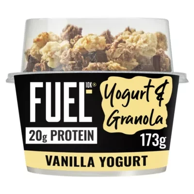 FUEL10K FUEL10K High Protein Vanilla Yogurt & Chocolate Granola Breakfast Pot 173g