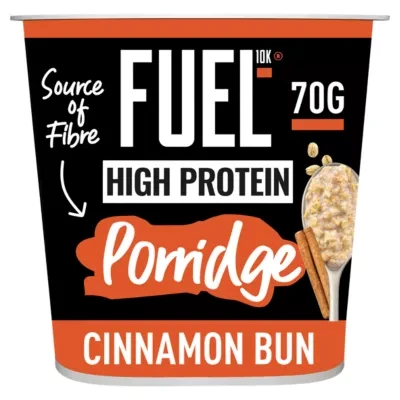 Fuel10k FUEL10K High Protein Cinnamon Bun Porridge Oat Cereal Pot 70g