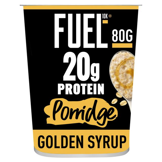 FUEL10K 80g Golden Syrup 20g High Protein Porridge Oat Cereal Pot