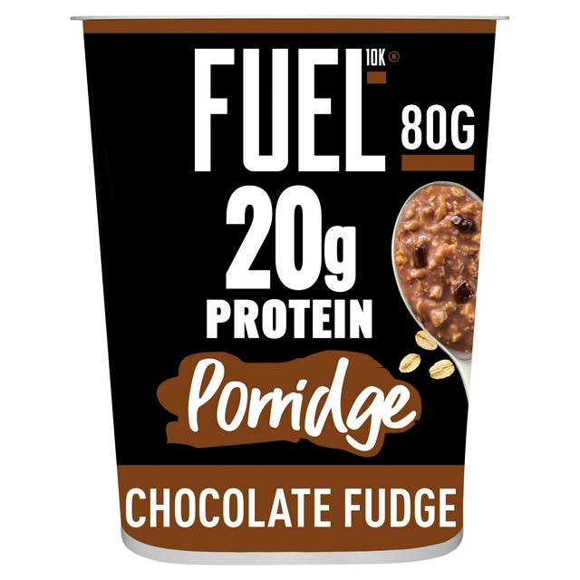 FUEL10K 80g Chocolate Fudge 20g High Protein Porridge Oat Cereal Pot