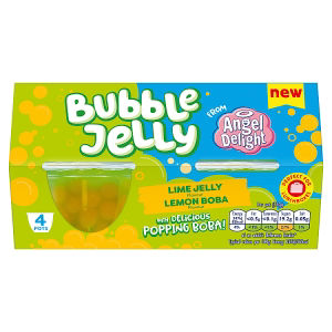 Angel Delight Bubble Jelly Lime Jelly with Lemon Boba Snack Pot Desserts 130g x4