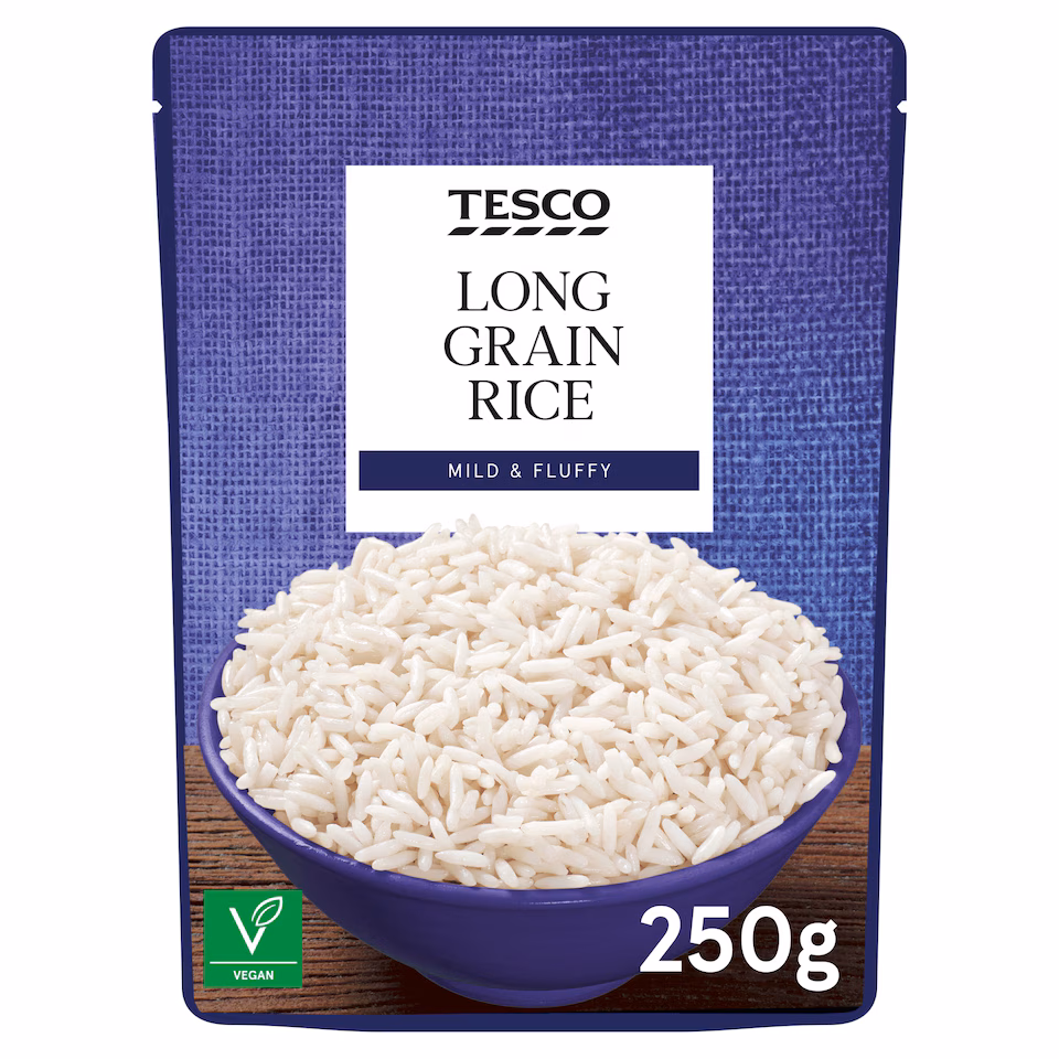 Tesco Microwave Long Grain Rice 250G