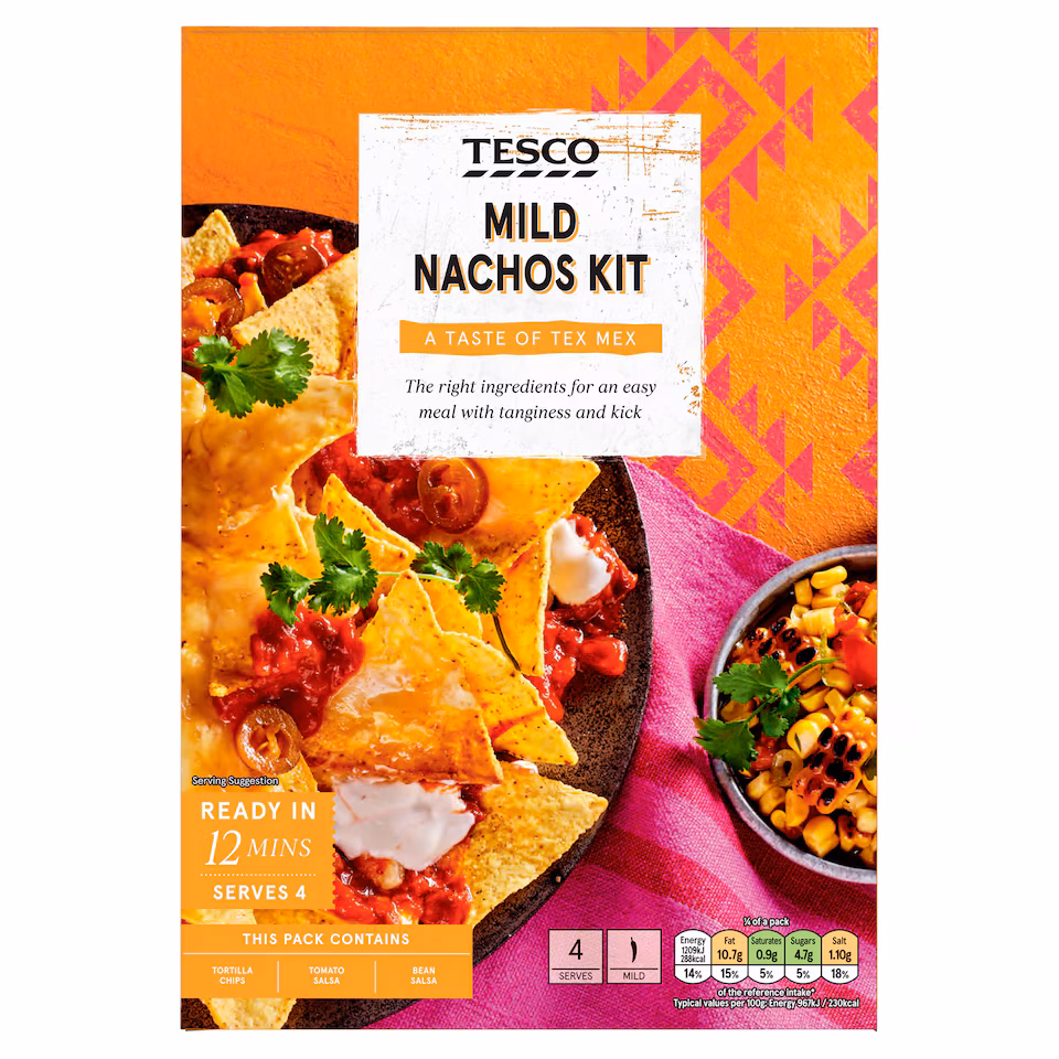 Tesco Mild Nachos Meal Kit 500G
