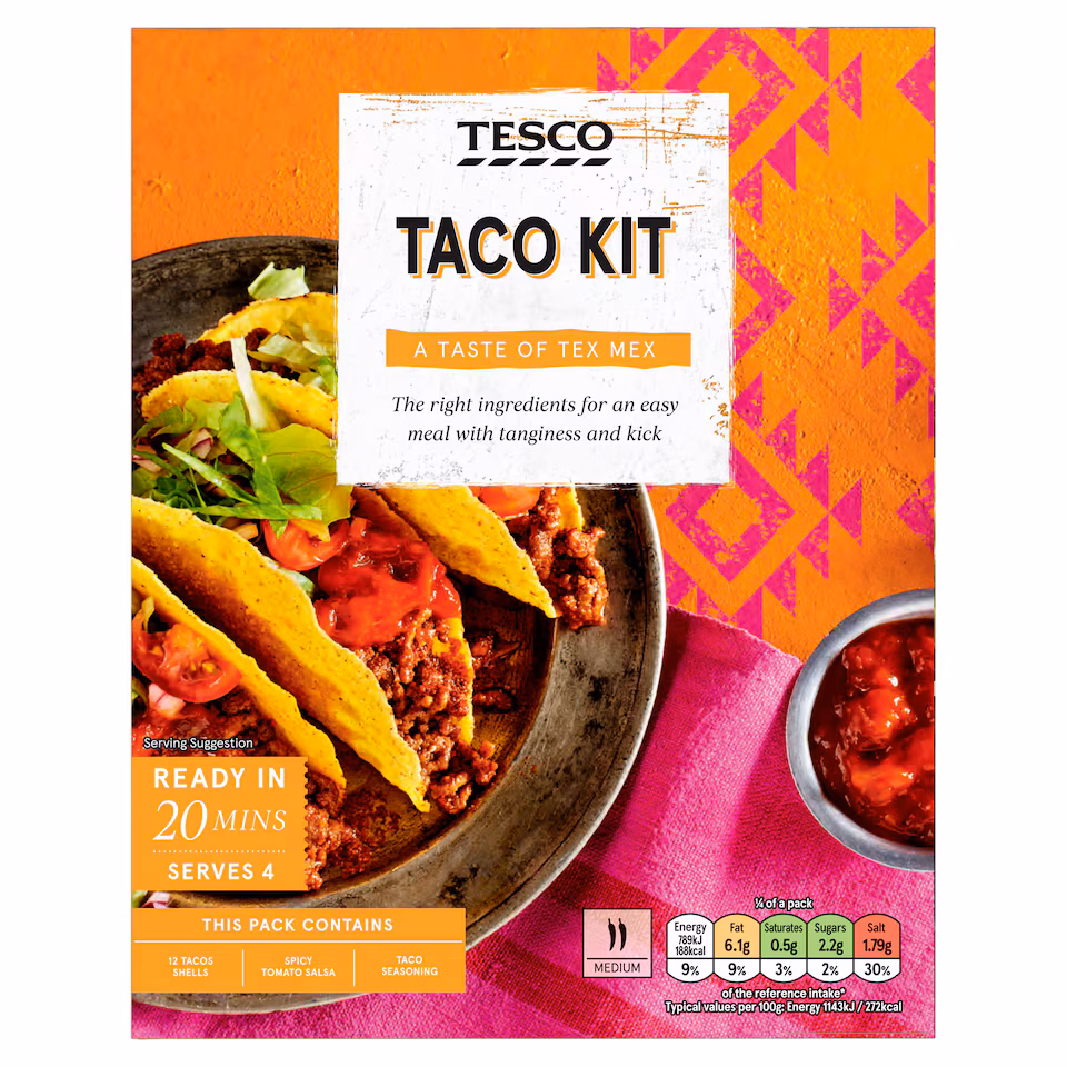 Tesco Medium Taco Kit 275G