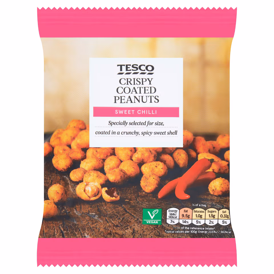 Tesco Crispy Coated Peanuts - Sweet Chilli 200g