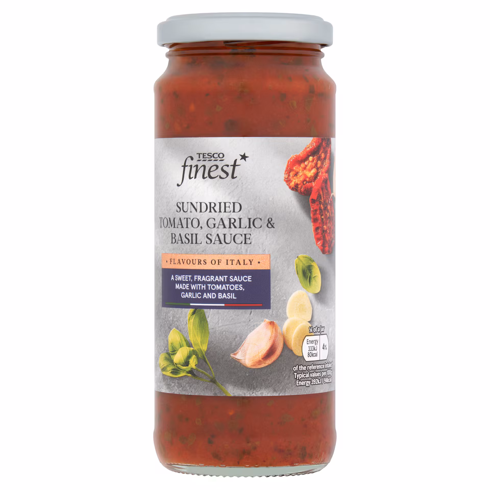 Tesco Finest Sun Dried Tomato Garlic & Basil Sauce 340G