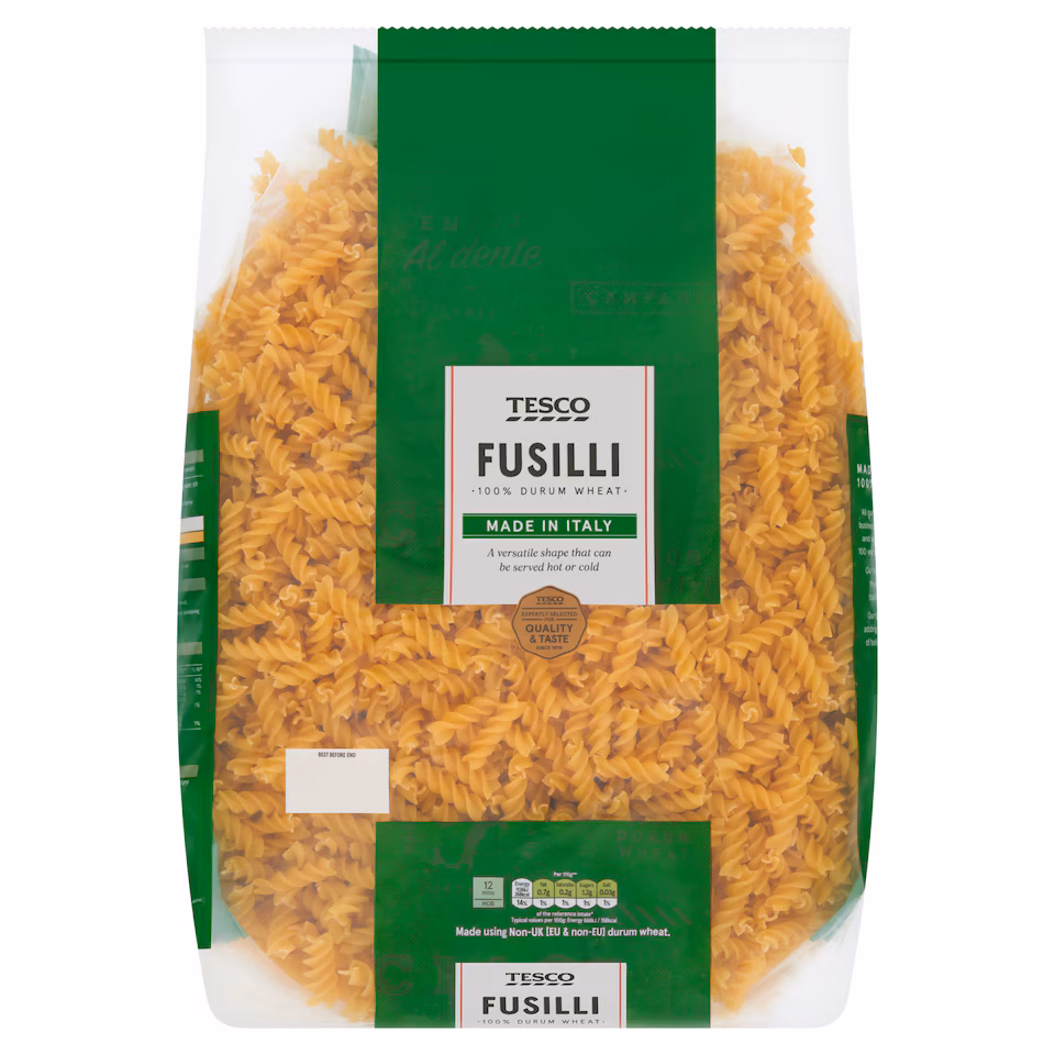 Tesco Fusilli Pasta Twists 3Kg