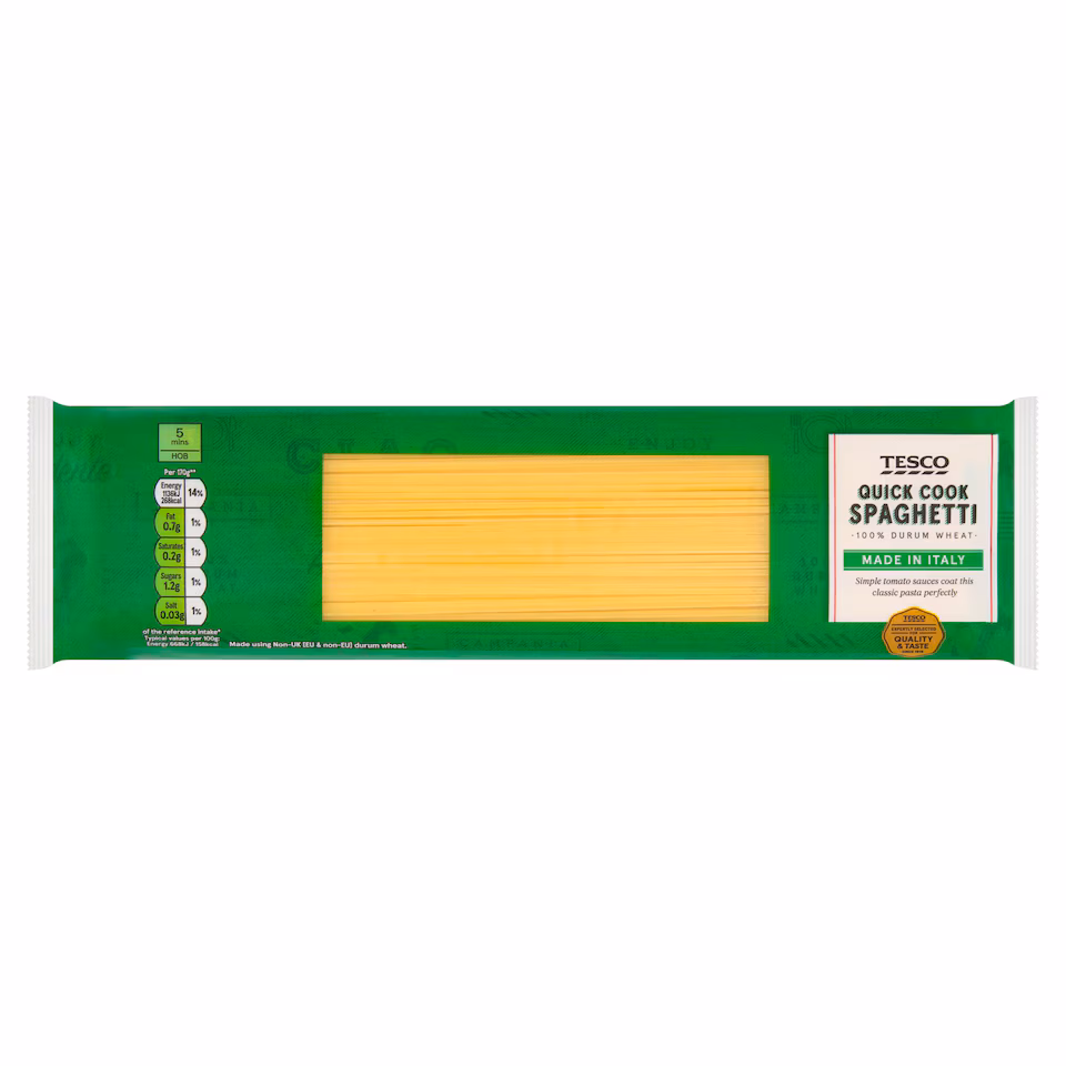 Tesco Quick Cook Spaghetti Pasta 500G