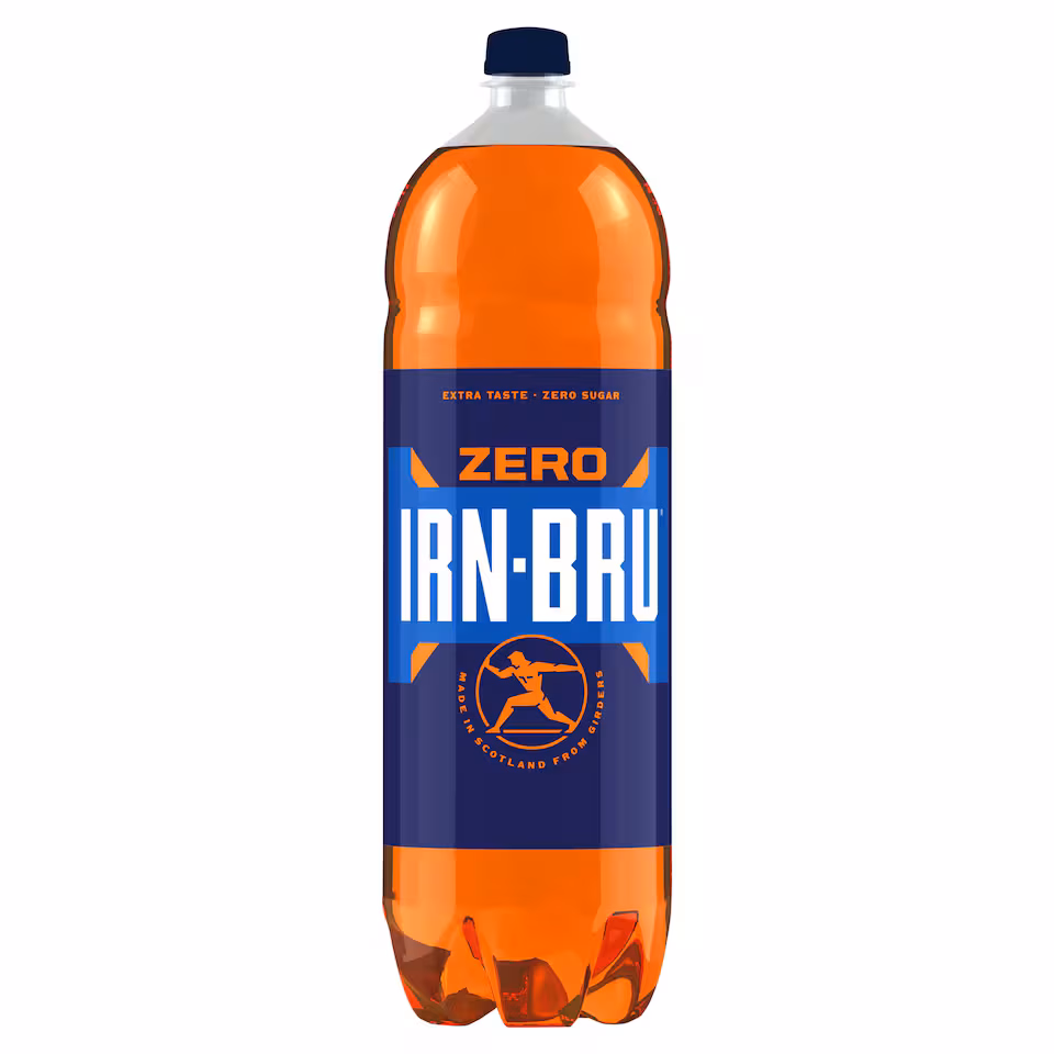 Irn-Bru Zero Sugar Soft Drink Bottle 2L