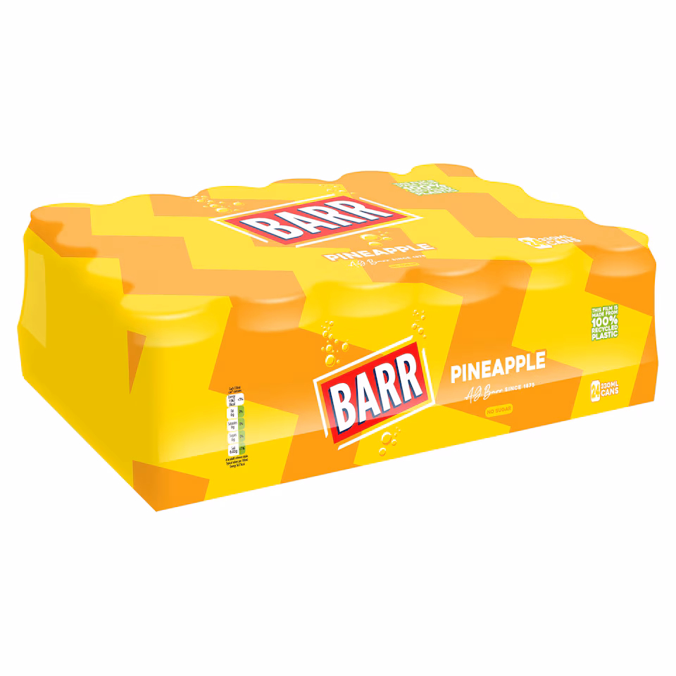 Barr Pineapple No Sugar 24 x 330ml