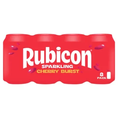 Rubicon Sparkling Cherry Burst Soft Drink Can Multipack 8x330ml