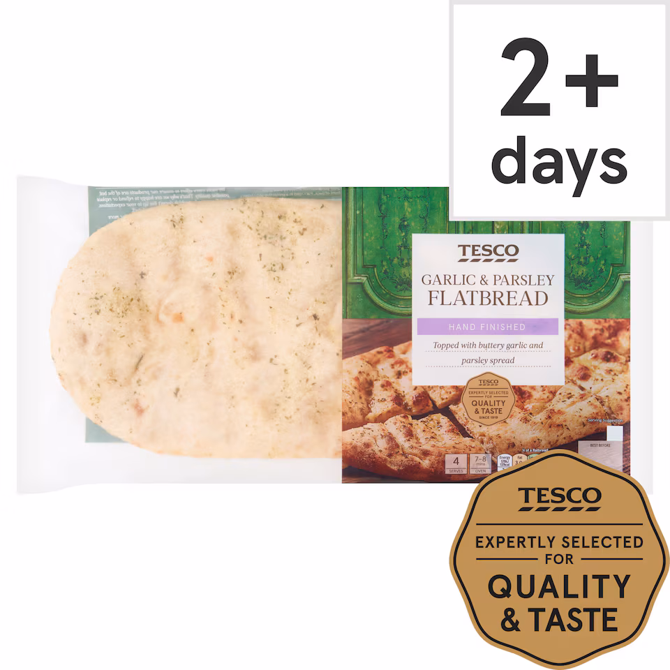 Tesco Garlic & Parsley Flatbread 210G
