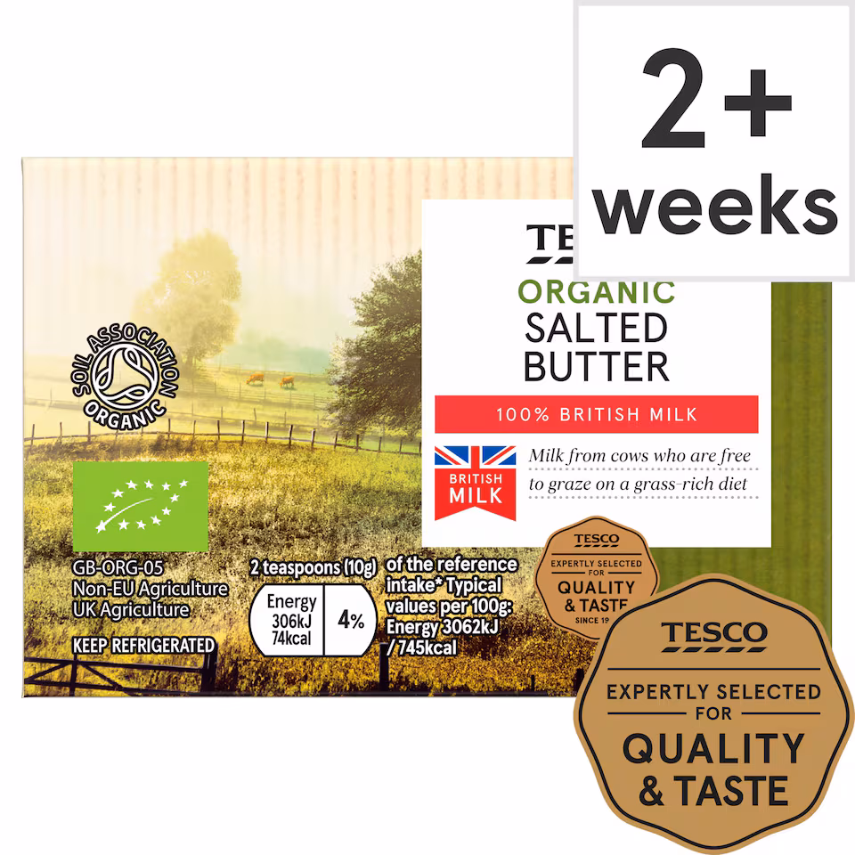 Tesco Organic Salted Butter 250G