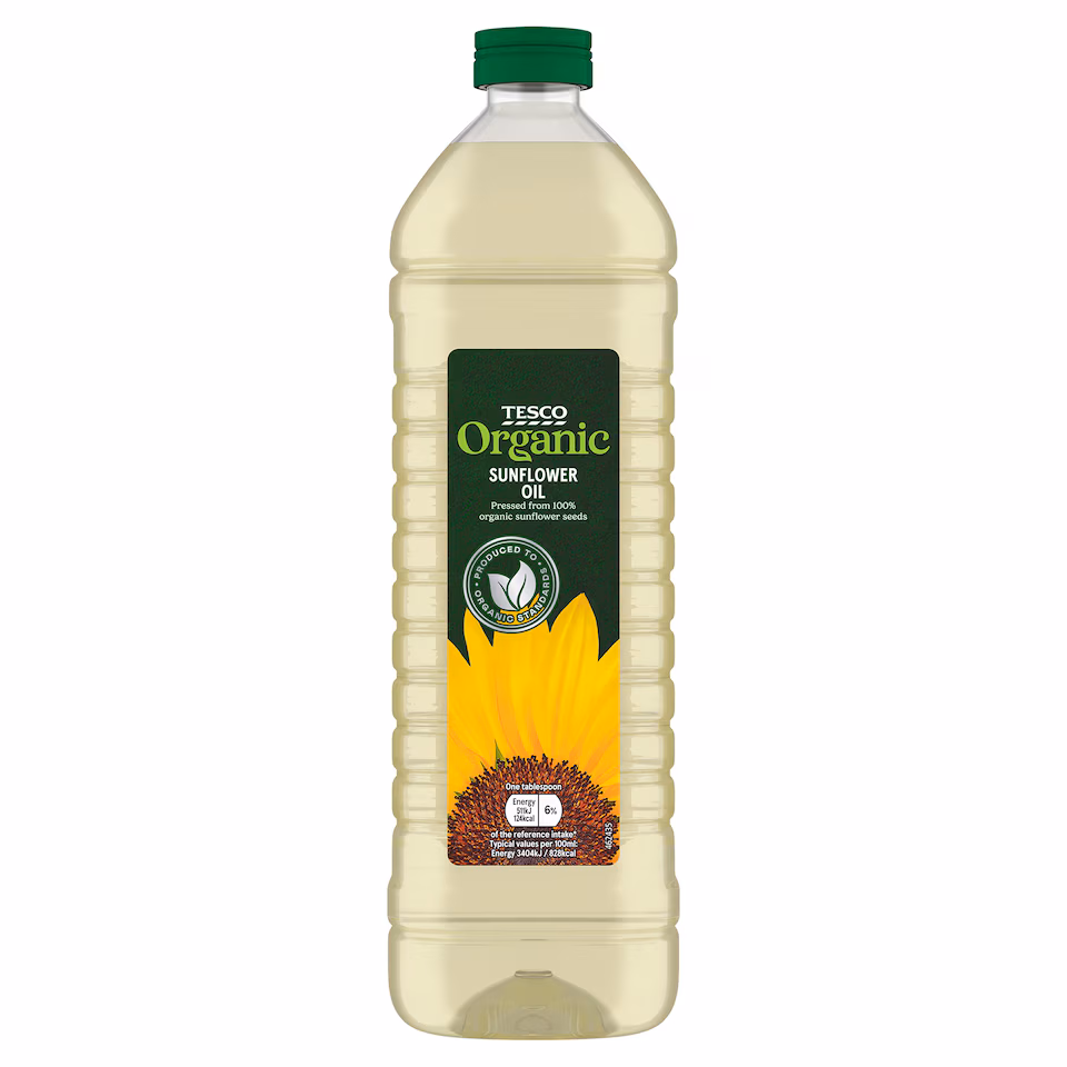 Tesco Organic Sunflower Oil 1L