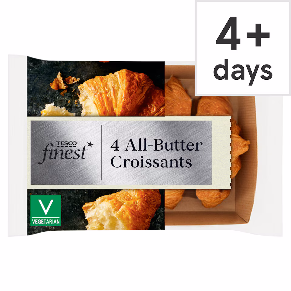 Tesco Finest All Butter Croissants 4 Pack