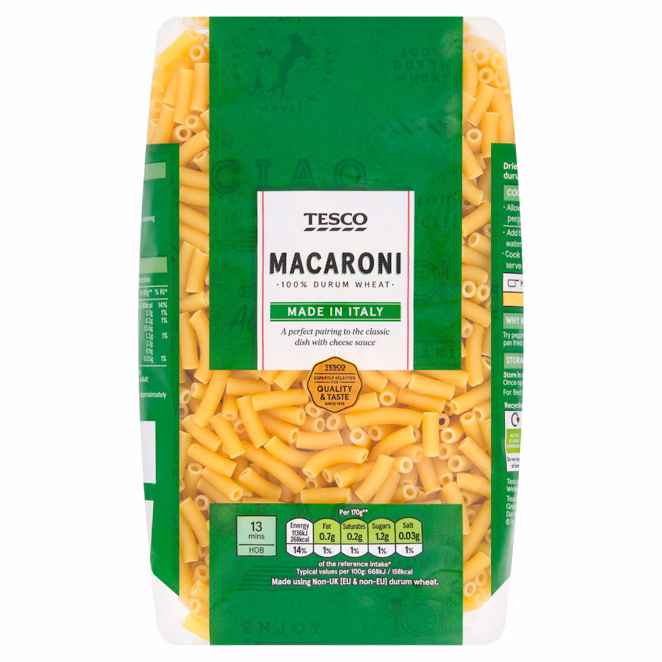 Tesco Macaroni Pasta 1Kg