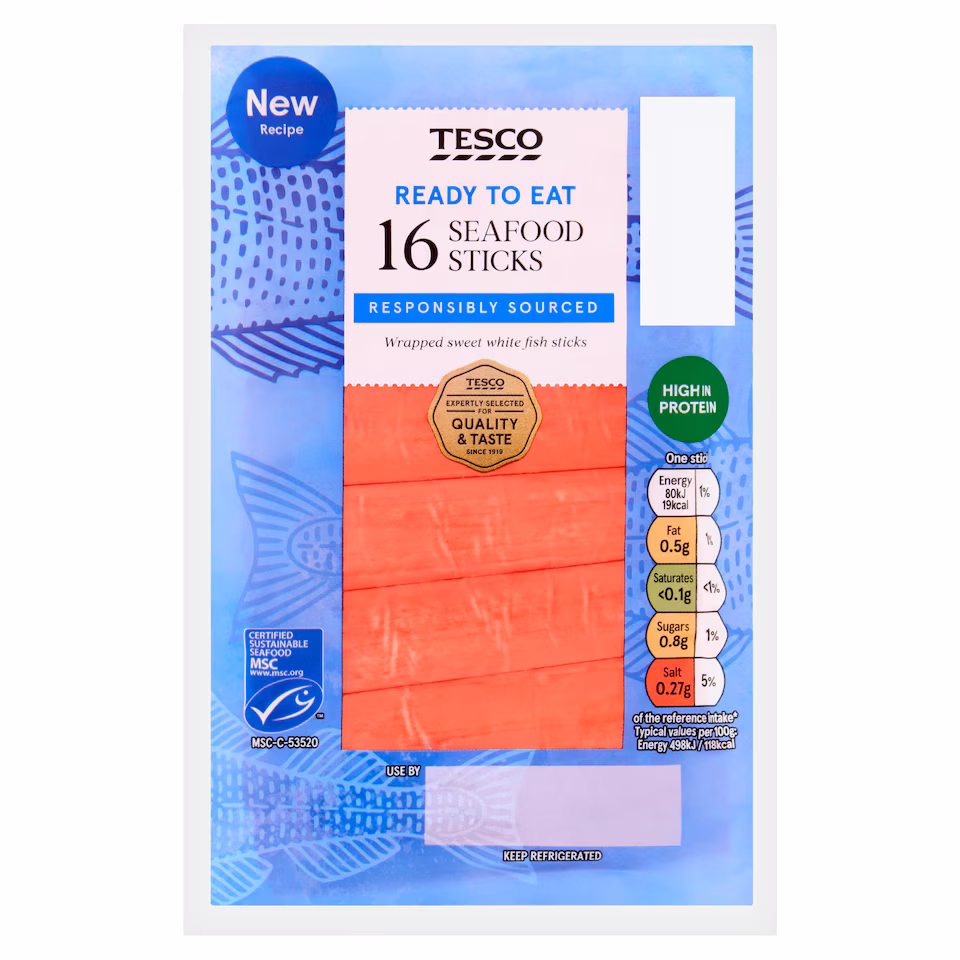 Tesco 16 Seafood Sticks 250G