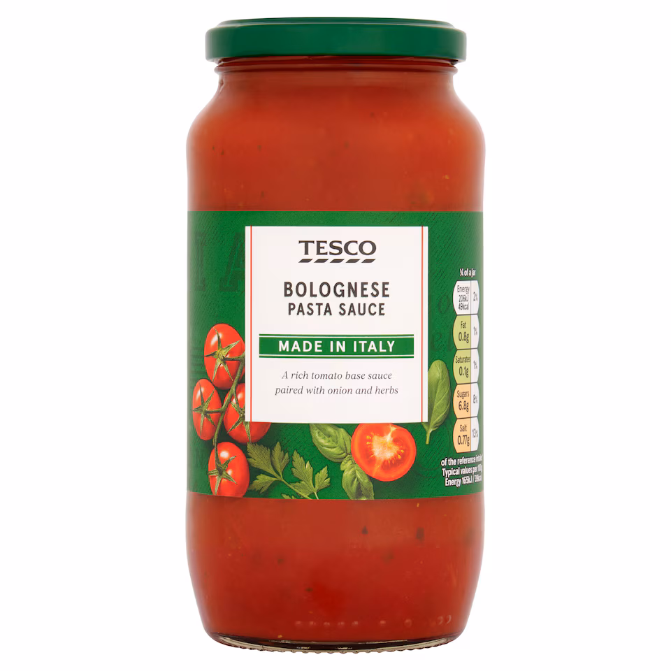 Tesco Bolognese Pasta Sauce Jar 500G