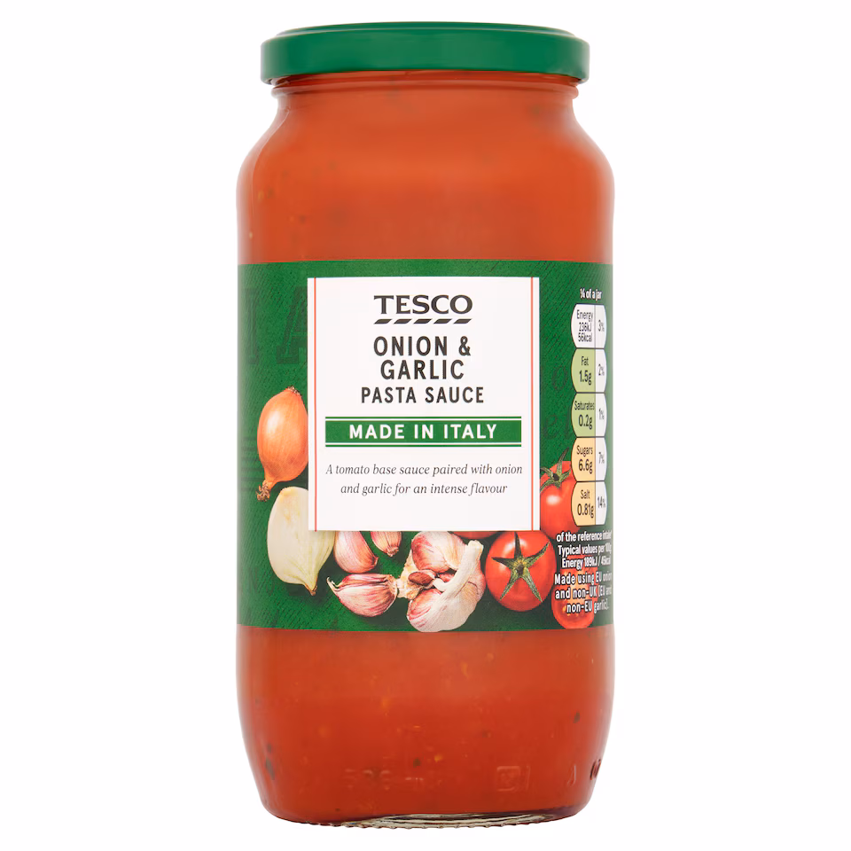 Tesco Onion & Garlic Pasta Sauce 500G