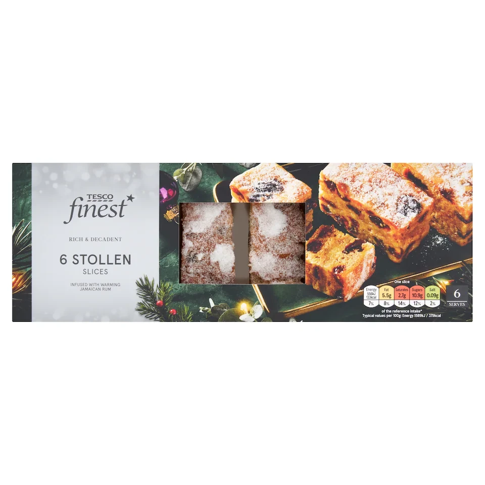 Tesco Finest Stollen Slices 6 Pack