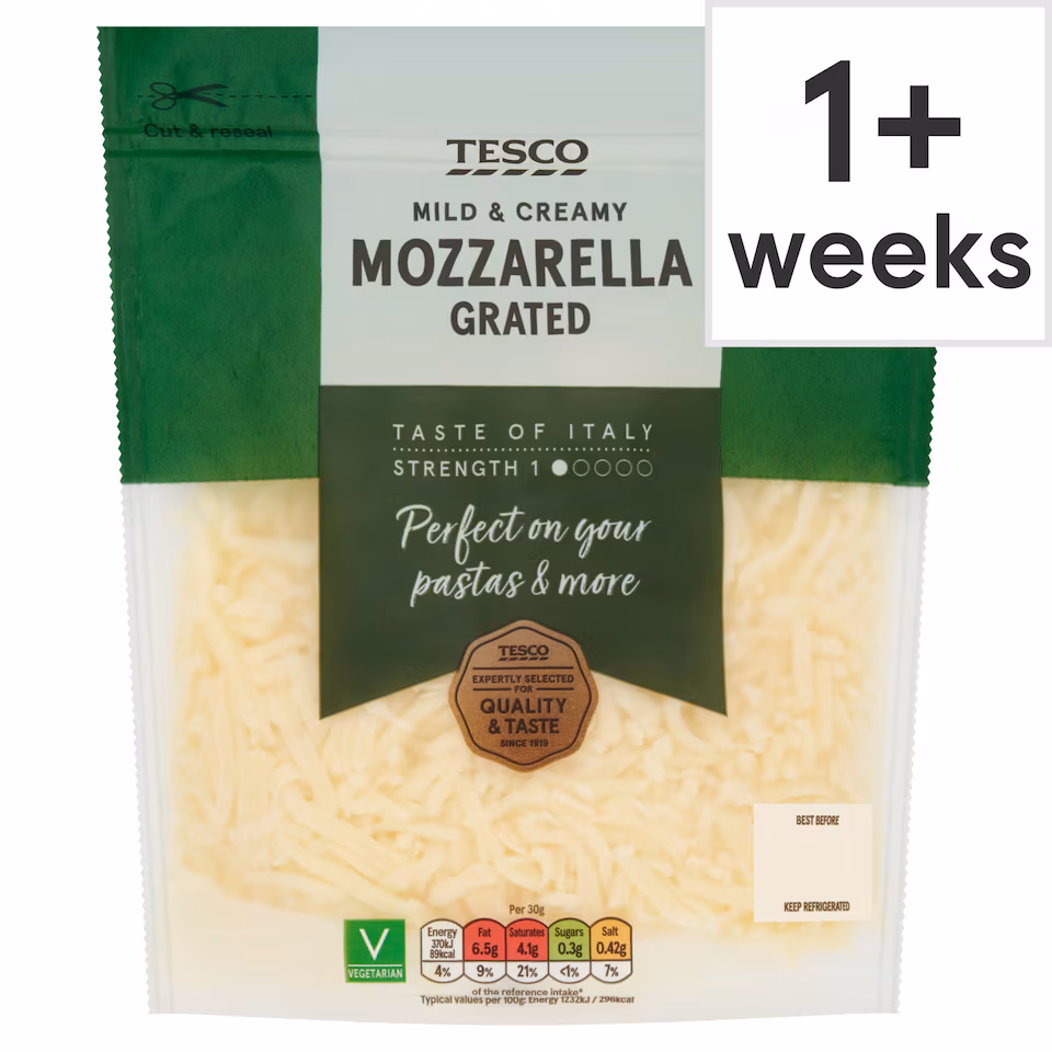 Tesco Grated Mozzarella 250G