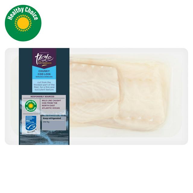 Sainsbury's MSC Cod Loins, Taste the Difference 260g