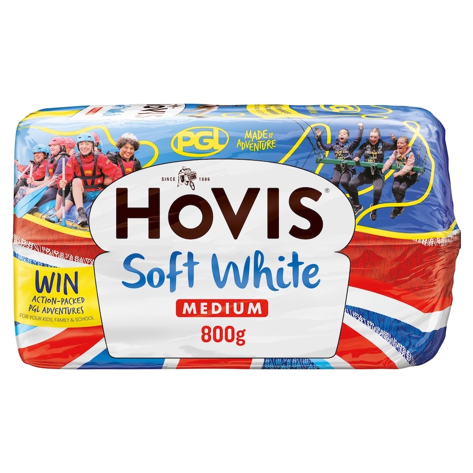 Hovis Soft White Medium Sliced Bread 800g