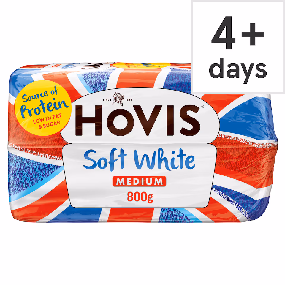 Hovis Soft White Medium Sliced Bread 800g