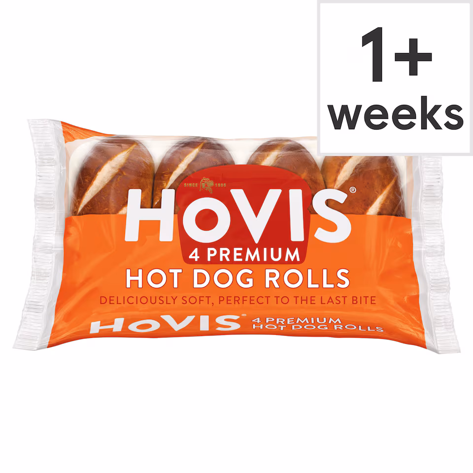 Hovis Premium Hot Dog Rolls 4 Pack