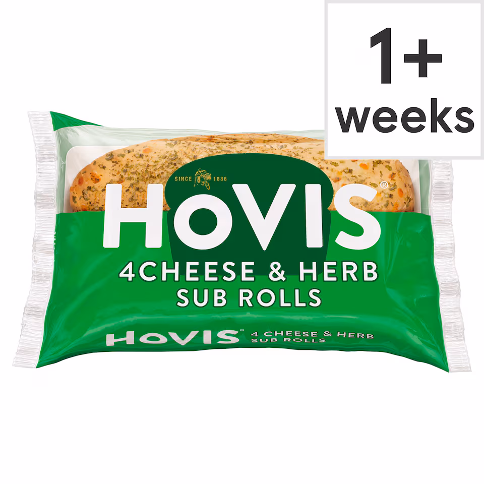 Hovis Cheese & Herb Sub Rolls 4 Pack