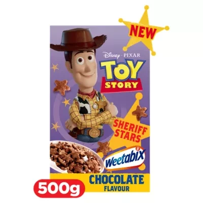 Weetabix Disney Pixar Toy Story Chocolate Flavour Sheriff Stars 500g