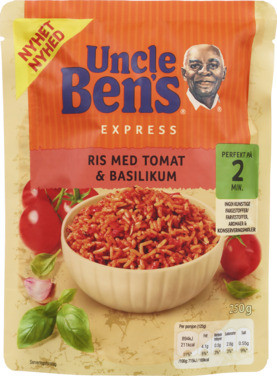 Uncle Ben's Tomat & Basilikum Express Ris Til Mikrobølgeovn