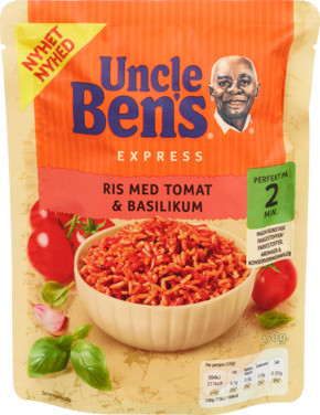 Uncle Ben's Tomat & Basilikum Express Ris Til Mikrobølgeovn