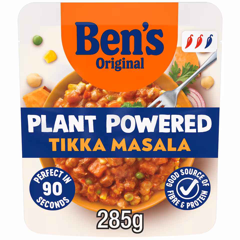Bens Original Plant Powered Tikka Masala Curry Vegan Ready Meal 285g