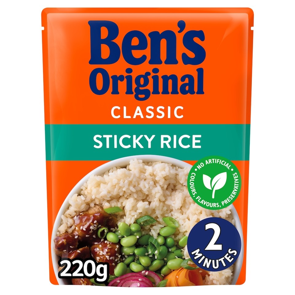Bens Original Sticky Rice Microwave Rice 220g
