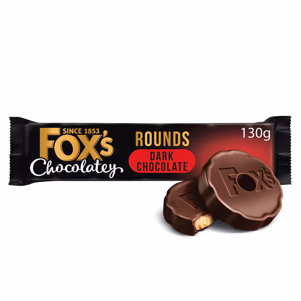 Fox's Fabulous Chocolatey Dark Chocolate Rounds 130g