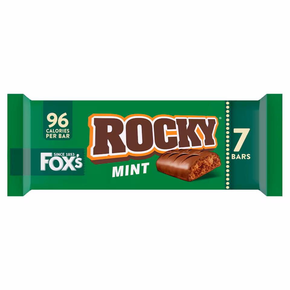 Fox's Rocky Mint Milk Chocolate Biscuit Bars 7 x 19.75g