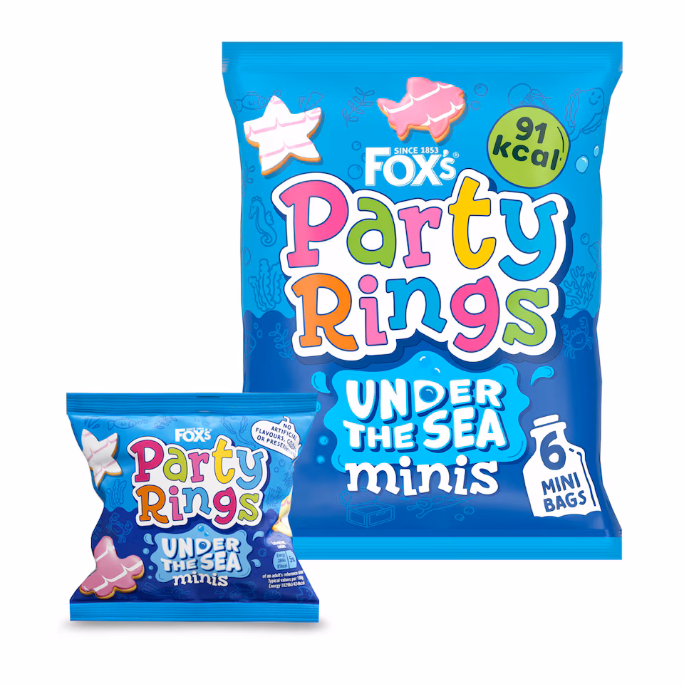 Fox's Party Rings Under The Sea Mini Iced Biscuits 6 x 21g