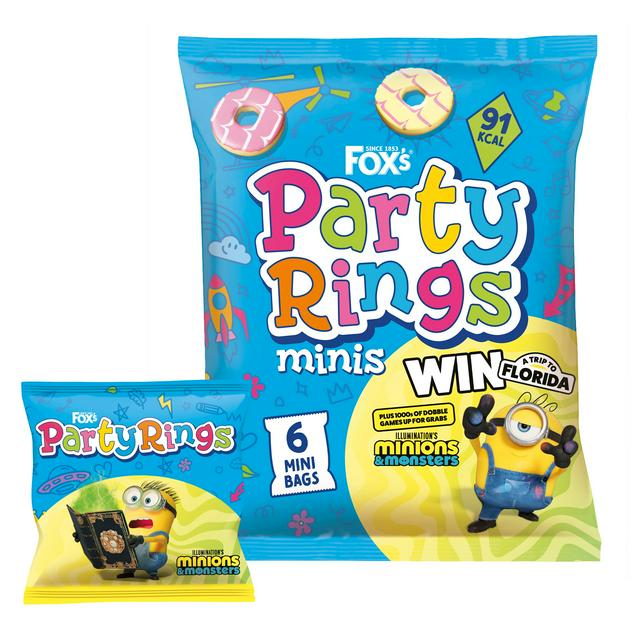 Fox's 6 Biscuits Party Rings Minis Snack Bags