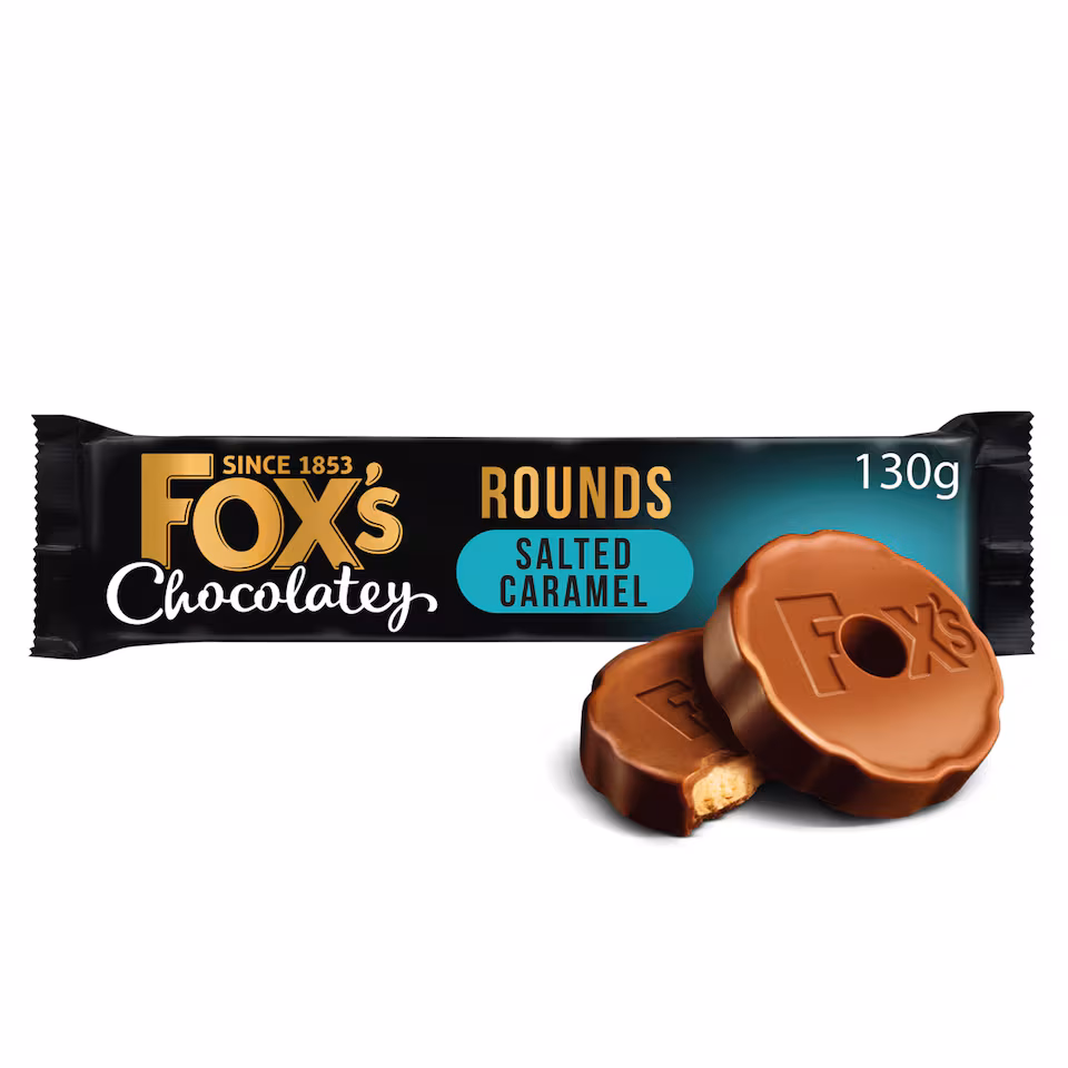 Fox's Fabulous Chocolatey Salted Caramel Rounds 130g